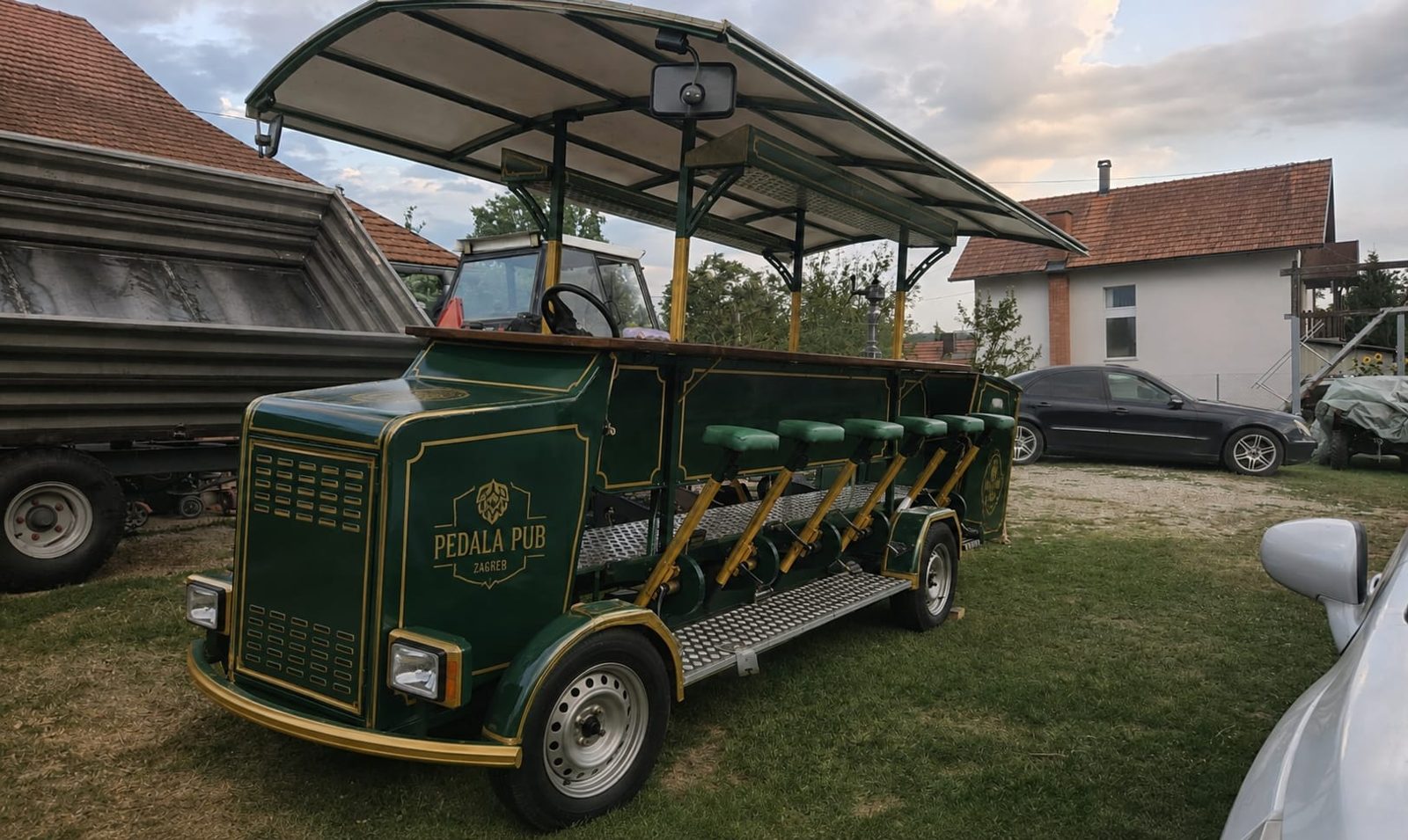 Custom made beer bike, green design
